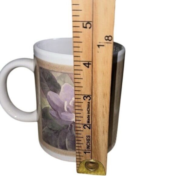 Magnolia Grandiflora Ceramic Coffee Mug Set Of 2 By Thirstystone 2000 White & Be - Picture 7 of 7